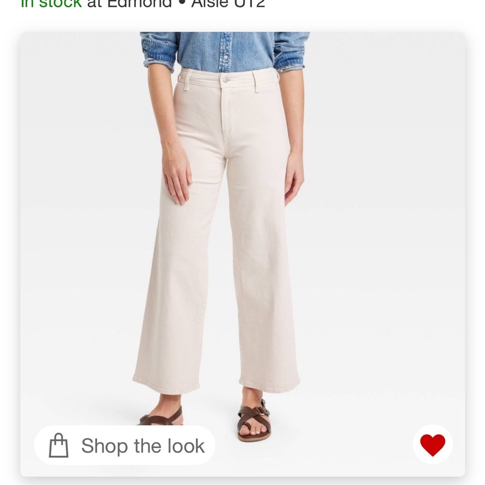 Universal Thread Cream Wide Leg Jeans